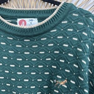 Vintage Isle Of Cotton Grandpa Sweater Sz XL made USA